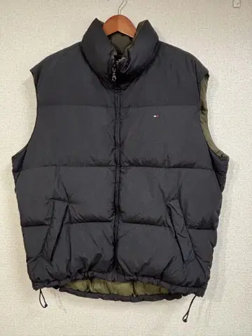Tommy Hilfiger 블랙/카키 다운 베스트