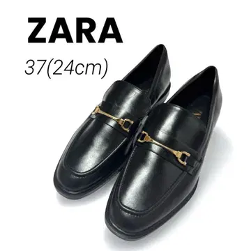 새상품급 자라 비트 로퍼 블랙 37 블랙 ZARA 24cm