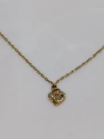 SWAROVSKI 하트 스톤 골드 목걸이