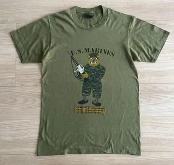 ~90년대 USMC 불독 티셔츠 구제 의류 빈티지