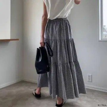 willfully 깅엄 체크 캉캉 스커트