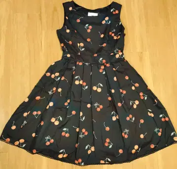 mille fille closet 체리 패턴 원피스 체리 블랙