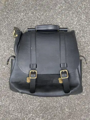 블랙 가죽 2way 백팩 made in Japan
