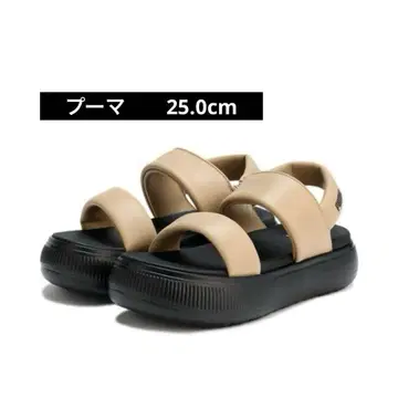 PUMA 푸마 우먼 마유 퍼피 샌들 베이지 25.0cm