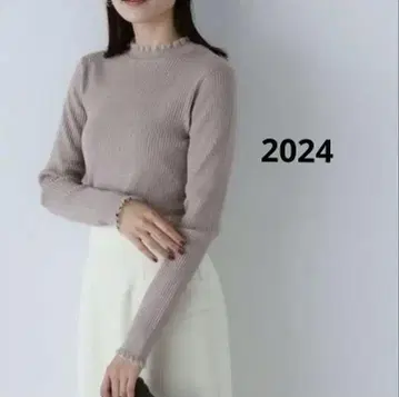 시어 프릴 리브 니트