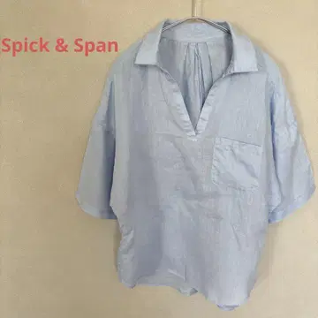 Spick & Span 스픽 앤 스팬 스키퍼 반팔 린넨 셔츠