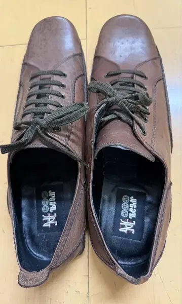 장 폴 고르체 브라운 가죽 캐주얼 슈즈 26cm