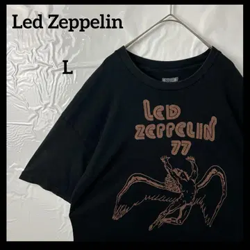 밴딩 티셔츠 Led Zeppelin 레드 제플린 블랙 검정 L 사이즈