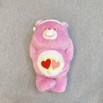 케어 베어 파자마를 입은 핑크 곰 봉제 인형 약 45cm