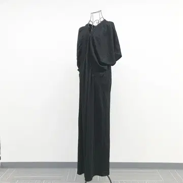 라토 원피스 블랙 롱 기장 루즈핏 반팔 무지 봄/여름 심플 택 포함