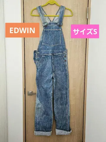 EDWIN 데님 오버롤 사이즈 S 빈티지