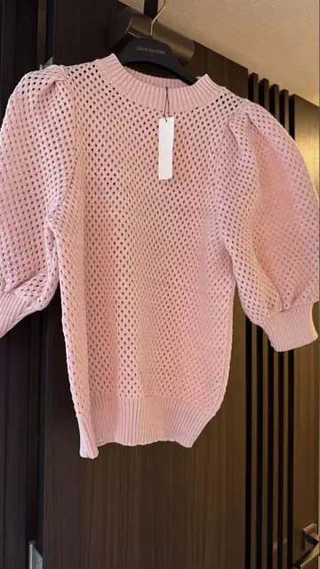 혜영 hyeon 애플 파이 니트 핑크 라메 프리 사이즈
