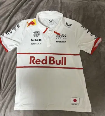 Red Bull 피케 셔츠 일본 그랑프리 사용 화이트