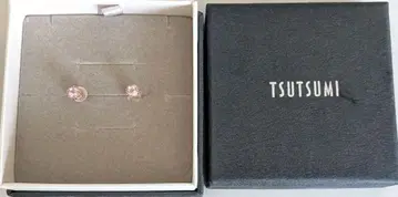 쥬얼리 츠츠미 TSUTSUMI 귀걸이 K10 PG 모르가나이트 싱글 볼
