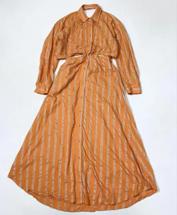 MOUSSY 마우지 GATHER WAIST STRIPED 드레스