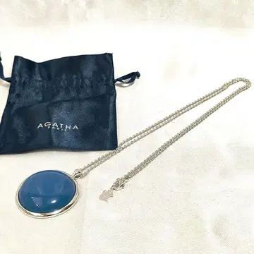 AGATHA 아가타 목걸이 실버 블루 봉투 포함