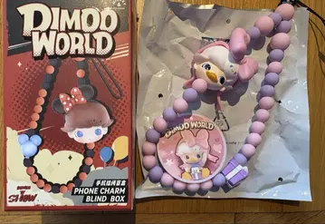 POPMART DIMOO 디즈니 데이지 모바일 폰 스트랩