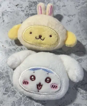 치이카와 산리오 시크릿 헤어 클립 폼폼푸딩 하치와레