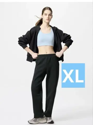 새상품 유니클로 드라이 스웨트 팬츠 블랙 XL