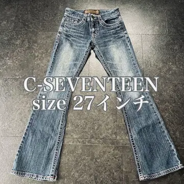C-SEVENTEEN 헤이세이 갸루 부츠 컷 데님 에드윈 상사