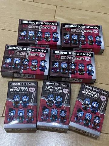 BIGBANG KRUNK 7종 묶음 판매 스티커, 키링