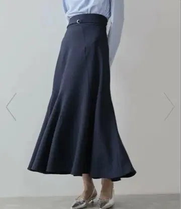 VIS 에스카르고 절개 머메이드 스커트