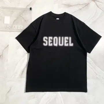 S17149 컨디션 최상 시크엘 흐릿한 로고 프린트 티셔츠 반팔 블랙 L