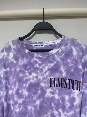 플래그 스태프 FLAGSTUFF 퍼플 타이다이 긴팔 티셔츠 사이즈 XL