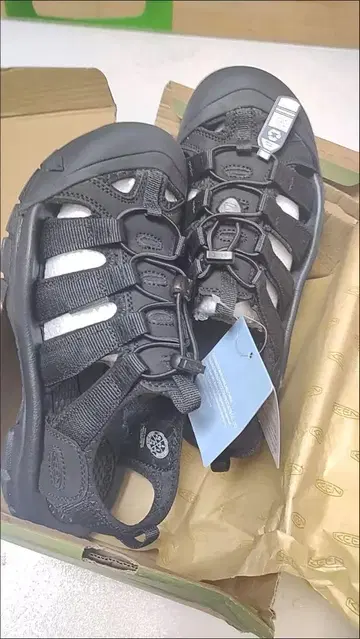 KEEN 블랙 아웃도어 샌들 조정 가능 27cm