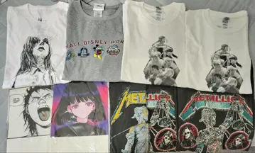 8장 세트 스트리트 파이터 AKIRA METALLICA 티셔츠