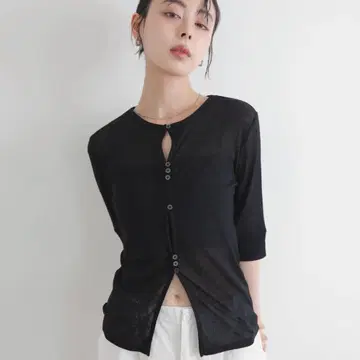 프론트 홀 시어 컷 탑/LIAN