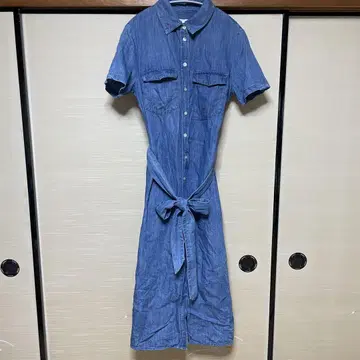 자라 데님 블루 셔츠 원피스 반팔