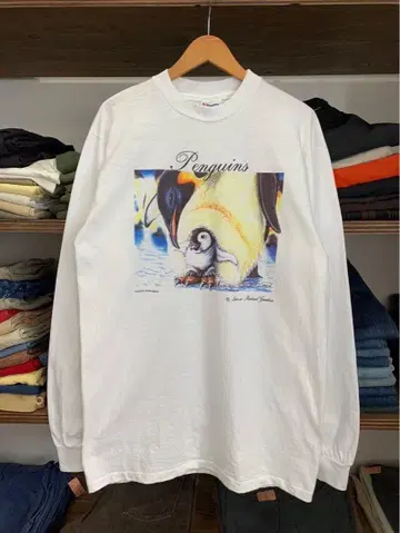 90s USA제 Hanes 롱 T 긴팔 티셔츠 헤인즈
