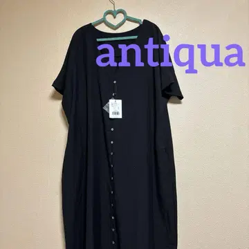 antiqua V 넥 롱 셔츠 원피스