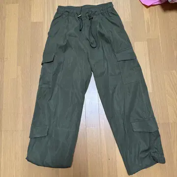올리브 카고 팬츠 4 포켓