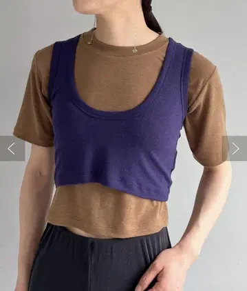 pasterip stretch tee & over tank set