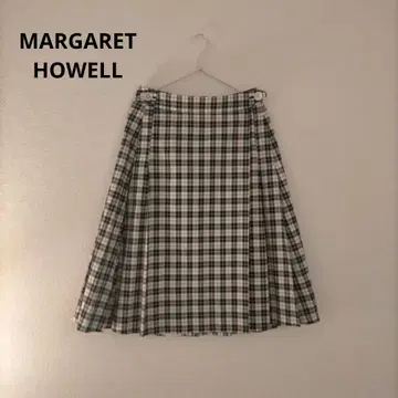 MARGARET HOWELL 체크 무늬 스커트