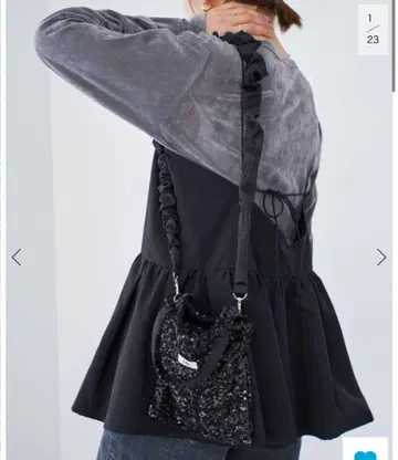 Uhr 별주 Spangle Mini 숄더백 키즈 블랙 새상품