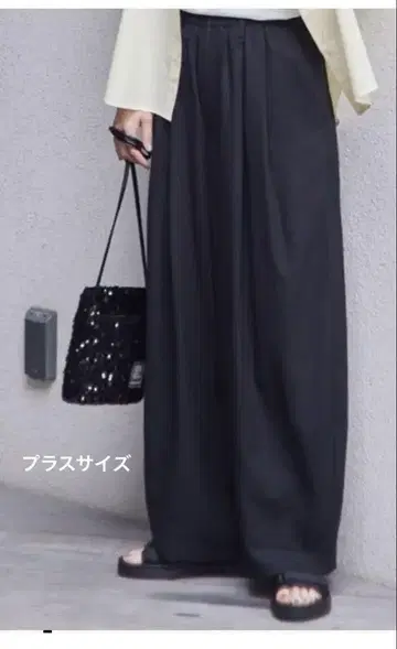 studio CLIP 볼륨 이지 개더 팬츠 LL~4L