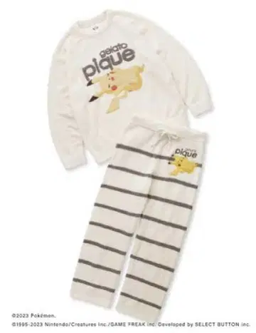 미사용 새상품 gelato pique 피카츄 룸웨어 상하의 세트