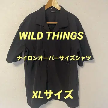 와일드 띵스 나일론 오버 사이즈 셔츠 XL 사이즈 블랙
