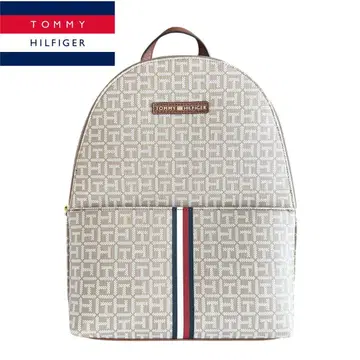 Tommy Hilfiger 백팩 베이지 TH 로고 미사용