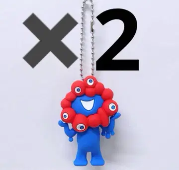 오사카 간사이 만박 2025 PVC 마스코트 먘먘 키링 A 2개