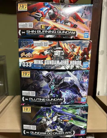 HG 건담 프라모델 4종 세트 SHIN BURNING GUNDAM 외