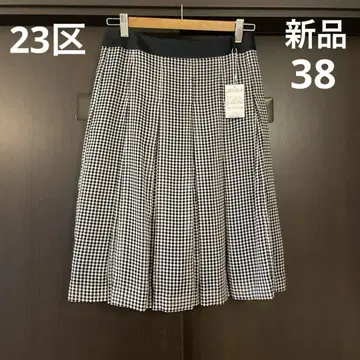 23구 플리츠 스커트 종아리 기장 38 새상품