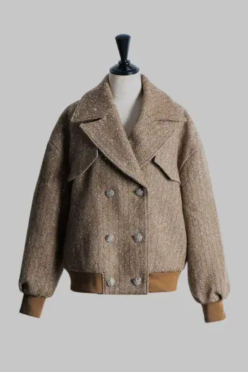 brillant herringbone jacket coat
