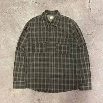 C.P. Company 씨피 컴퍼니 체크 셔츠 그린