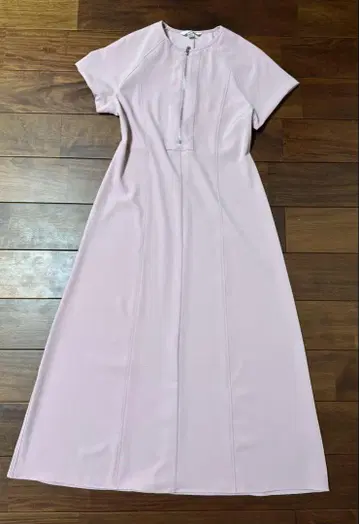 핑크 롱 원피스 반팔 H&M