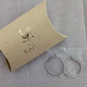 KAJITA 스테인리스 스틸 후프 귀걸이 중형