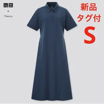 유니클로 띠어리 폴로 원피스 택 포함 새상품 블루 S